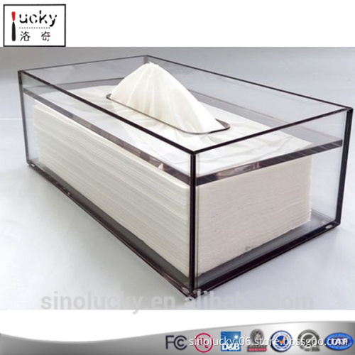 Acrylic Tissue Box Toilet Bathroom Paper Holder Home Office Decorate